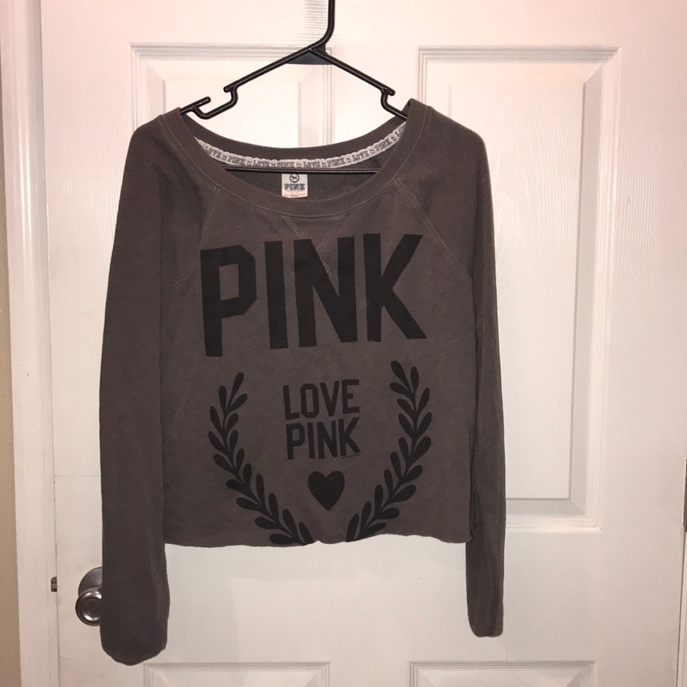 PINK Cropped Sweatshirt